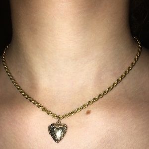 Gold vintage babydoll choker necklace
